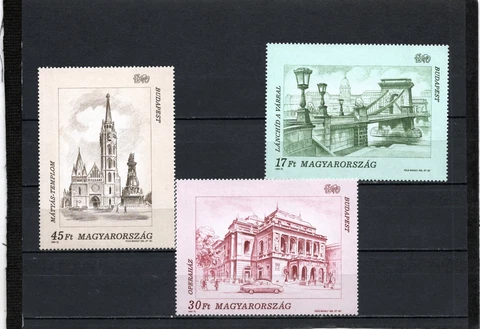 HUNGARY 1993 ARCHITECTURE/VIEW OF BUDAPEST SET OF 3 STAMPS MNH Cover