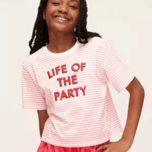 NWT Kate Spade x Target Life of the Party Stripe Short Sleeve Graphic Tee - 4T - Picture 1 of 7