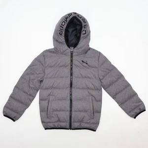 Under Armour Coldgear Boy's Gray Puffer Hooded Jacket Size 7 - Picture 1 of 12