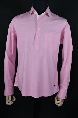 Camisa polo Hackett Mayfair ajuste a medida trama Eoe manga larga para hombre talla M Foto 1 de 4