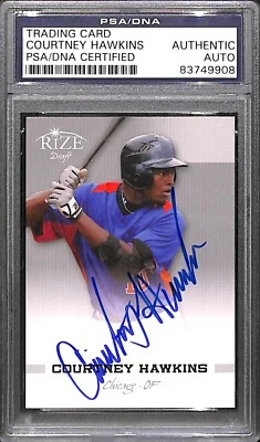 COURTNEY HAWKINS AUTOGRAFADO 2012 RIZE DRAFT #37 CARTÃO PSA/DNA CERTIFICADO DE AUTENTICIDADE LAJE RC - Imagem 1 de 3