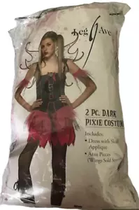 Halloween Costume Dark Pixie Fairy Tulle Skull Black Pink S/M Leg Avenue Jr Teen - Picture 1 of 5