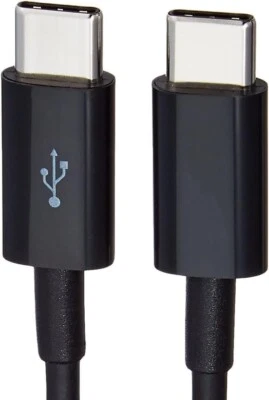 USB Type-C to USB Type-C 2.0 Data Sync And Charger Cable – 3.3ft (1 Meter) Black - Image 1 of 4