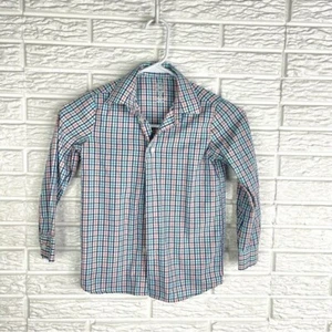 Camisa de vestir Wonder Nation para niños multicolor a cuadros manga larga talla 6 - Imagen 1 de 4