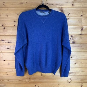 FOLIO New York Damen 100% Kaschmir Rundhals Pullover Sweater Größe M Blau - Bild 1 von 6