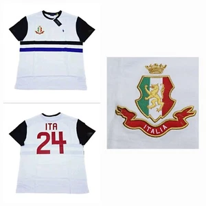 Polo Ralph Lauren Herren weißes T-Shirt italienisches Wappen klassische Passform neu mit Etikett - Bild 1 von 9