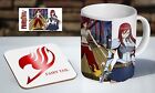 Erza Scarlet Fairy Tail Manga Anime Tea / Coffee Mug Coaster Gift Set