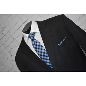 Jos A Bank Blazer Wool Sportscoat Jacket Mens Size 48 Reg Gray Single Vent 2 Btn - Picture 1 of 11