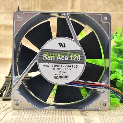 1pc for brand new 109E1224A105 DC24V 0.37A 12CM 12038 120*120*38mm 3pin fan - Image 1 of 2