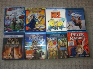 8 Kids/ Young Adult Blu-Ray Movies Ninja Turtles Disney Dreamworks Peter Rabbit+ - Bild 1 von 3