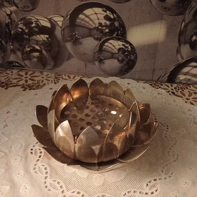 Винтажная посеребренная ваза/чаша лягушки лотоса Reed And Barton красивый домашний декор  - Изображение 1 из 4