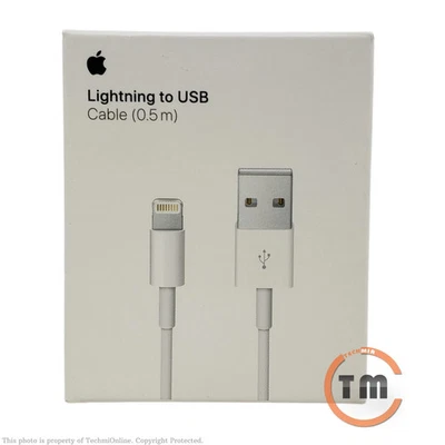 Apple 0.5M (1.6') USB Type-A to Lightning Charging Cable Genuine A1511 ME291AM/A - Image 1 of 4