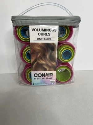 Rodillos autoagarrables Conair rizos voluminosos suaves y eleva 31 rodillos de tamaño surtido Foto 1 de 3