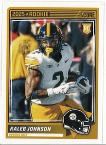 2025 Score Football Rookie, #12  Kaleb Johnson - Pittsburgh Steelers - Picture 1 of 2