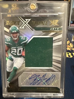 2022 PANINI XR ROOKIE PATCH AUTO #67/75 BREECE HALL RPA RC SP - Image 1 of 3