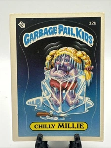 1985 Topps Garbage Pail Kids Serie 1 Chilly Millie #32b matt Gpk os - Bild 1 von 2