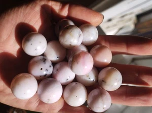 16x 20mm Andean Opal Pink Opal Natural Beads Large XL Craft Jewellery Bracelets - Picture 1 of 3