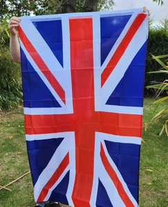 Large 5' x 3' British UK Fabric Flag Union Jack Support British events occasions - Picture 1 of 6