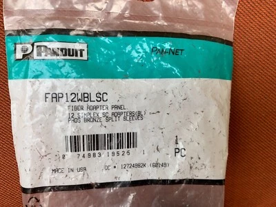 Panduit FAP12WBLSC  Fiber Adapter Panel 12 DUPLEX ADAPTER New - Image 1 of 3