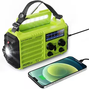 Solar Hand Crank Radio, 5-Way Powered AM/FM/SW Emergency Radio for Outdoor - Picture 1 of 12