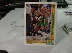 1991-92 Upper Deck Basketball #371a - Eddie Johnson - Seattle SuperSonics 91-589 - Picture 1 of 2