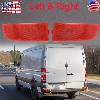 2x Rear Bumper Reflector Red Lens Light For 2010-18 Mercedes Benz Sprinter 3500 - Image 1 of 4