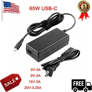 OEM 65W USB-C Charger Adapter For Lenovo ThinkPad X1 Carbon Yoga ADLX65YLC3A NEW - Picture 1 of 8