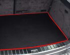 Boot Mat For Ford Fiesta Mk7 2009 To 2017 Tailored Black Carpet Red Trim