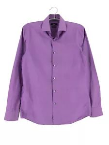 HUGO BOSS Shirt Casual Formal Jaron Solid Purple Slim Men Size S (39 - 15 1/2) - Picture 1 of 11