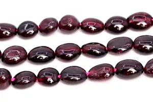 7-9 mm Weinrot Granat Kiesel Nugget Klasse AA Echte Natürliche Lose Perlen - Bild 1 von 4