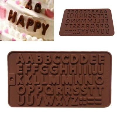 48 Alphabet Letters Dots Hyphen Silicone Mould Chocolate Fondant Jelly Mold - Image 1 of 4