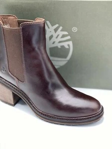 Timberland Damen hohe Chelsea Boot Größe 9 dunkelbraun Leder - Bild 1 von 7