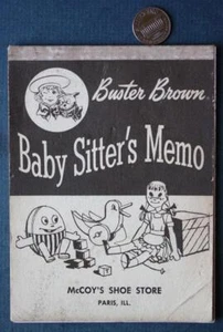 Scarpe Paris Illinois Buster marrone e tigre epoca anni 50 libretto memo baby sitter--- - Foto 1 di 1