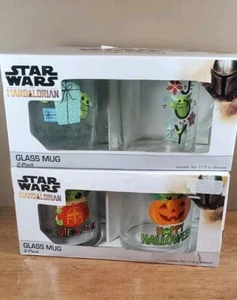 Star Wars The Mandalorian Holiday Glas Becher Set Weihnachten & Halloween 4 Stück - Bild 1 von 9