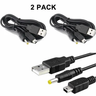 2X 2in1 Charger&DATA Cable For SONY PSP1000 2000 PSP3000 PS3 Controller - Image 1 of 4