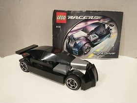 Lego 8132 Racers Night Driver 100% Pieces w/Manual (Some Tears) No Stickers/Box