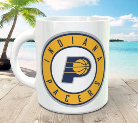 Indiana Pacers Mug Cup Taza 11oz Basketball NBA Coffee Souvenir Gift Ceramic Cover