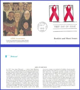 USA5 #2806 U/A Fleetwood FDC Combo2 Concienciación sobre el SIDA - Imagen 1 de 1