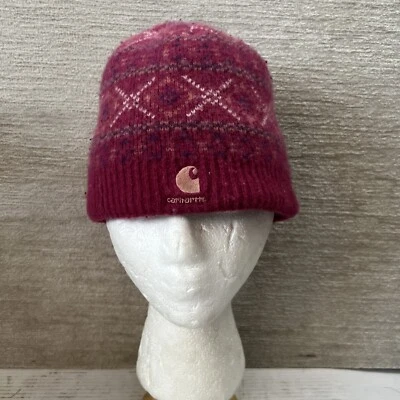 Carhartt Granate Con Diseño Tribal Ártico Gorro Gorra Calavera Rubí Usado en Excelente Condición Foto 1 de 4