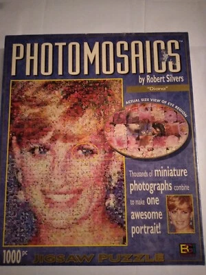 Quebra-cabeça Photomosaics Princess Diana 1000 peças por Robert Silvers, seminovo - Imagem 1 de 2