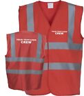Crew Logo/Text Hi-Vis High-Viz Safety Vest Visibility Unisex Workwear Waistcoat
