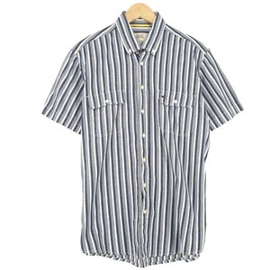 Vintage Camel Active Men Shirt Grey Striped Cotton Du5 Size M - Picture 1 of 6