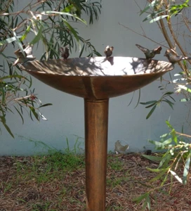 australian SOLID LARGE DESIGN BIRD feeder bath bush birds NEW 99CM HIGH - Picture 1 of 14