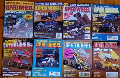 LOT OF 8 OPEN WHEEL MAGAZINES 1991-1996 FEATURING WORLD OF OUTLAWS SPRINT CAR... - Image 1 of 4