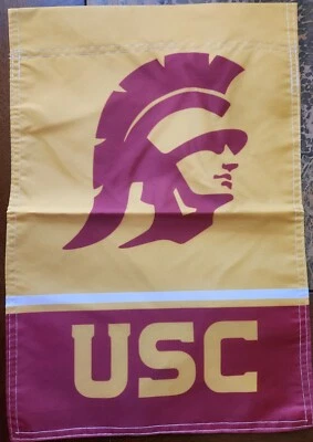 USC Trojans 12X18 Inch Double Sided NCAA College Football Garden Flag  - Image 1 of 3