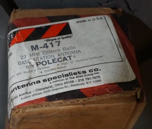 Antenna Specialists M-417 Polecat 27 MHz Citizens Radio Base Station Antenna NEW - Zdjęcie 1 z 3