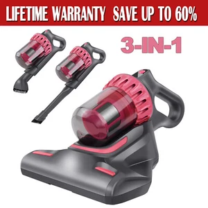 Handheld Wireless Dust Mite UV-C Bed Vacuum Remover Cleaner For Pillows Mattress - Picture 1 of 14