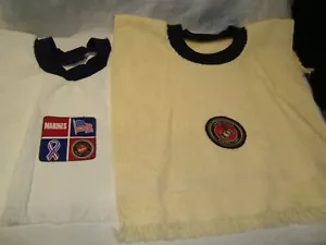 United States Marine Corp/Militär Handarbeit/Geschirrtuch Kinder/Baby Lätzchen NEU - Bild 1 von 4