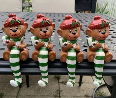 VTG Holiday Bear Christmas Stocking Holders Set of 4 - Image 1 of 4