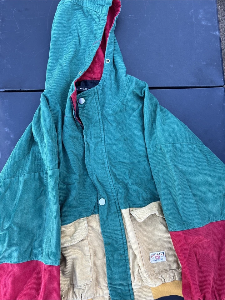 Chaqueta de pana vintage Duality para hombre talla M bloques de colores años 90 ropa de calle bombardero Foto 1 de 4